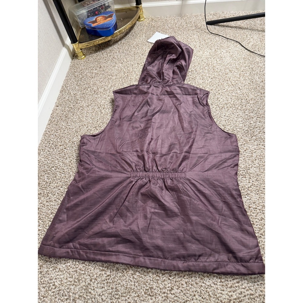 Gear for Sports Womens Plum Purple Hooded Fleece Lined Full Zip Vest XL - Picture 7 of 11